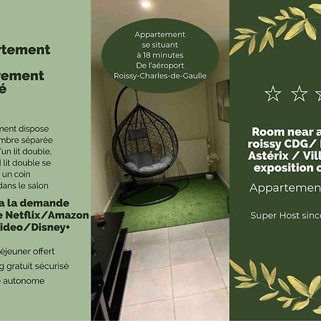 Appartement Cosy Proche Roissy Cdg Asterix Disneyland Paris Goussainville  Exterior photo