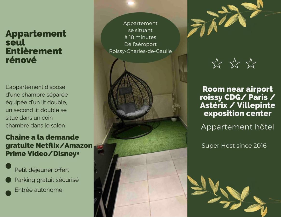 Appartement Cosy Proche Roissy Cdg Asterix Disneyland Paris Goussainville  Exterior photo